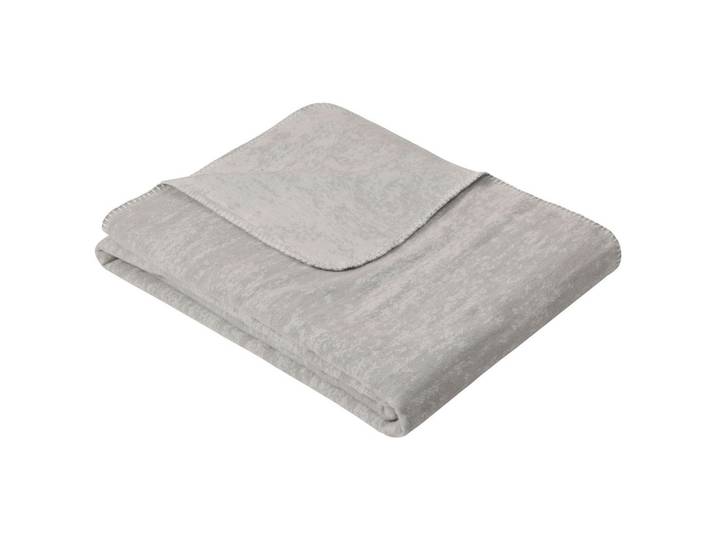Ibena Decke, Grau, Hellgrau, Textil, Uni, 130x180 cm, Textiles Vertrauen - Oeko-Tex®, Gots, Made in Germany, Oeko-Tex® Standard 100, Oeko-Tex® Made IN Green, Grüner Knopf, Kettelrand, pflegeleicht, Double face, atmungsaktiv, Heimtextilien, Wohntextilien, Decken, Kuscheldecke