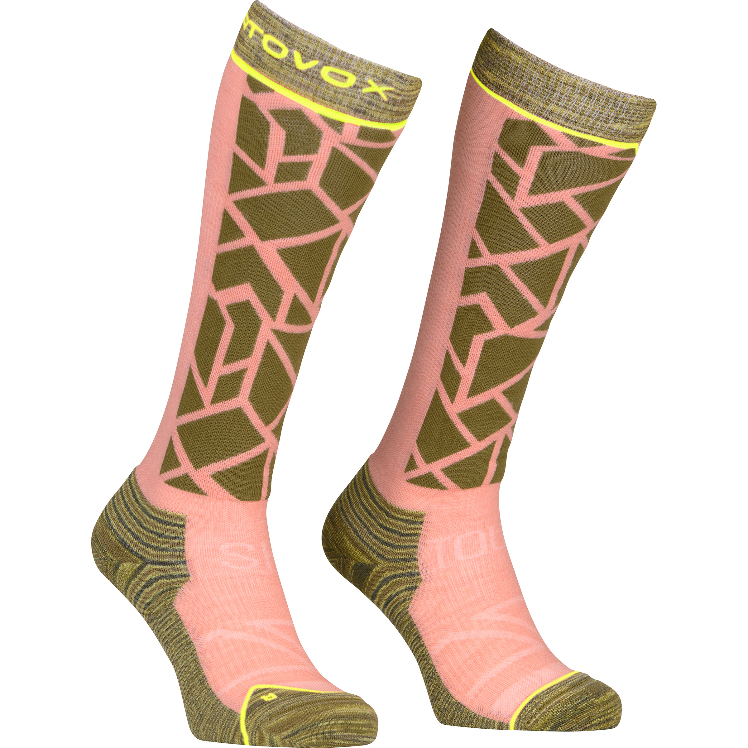 Ortovox Ski Tour Comp Long Damen Skisocken pink Größe 39 Trekking Atmungsaktiv Merinowolle
