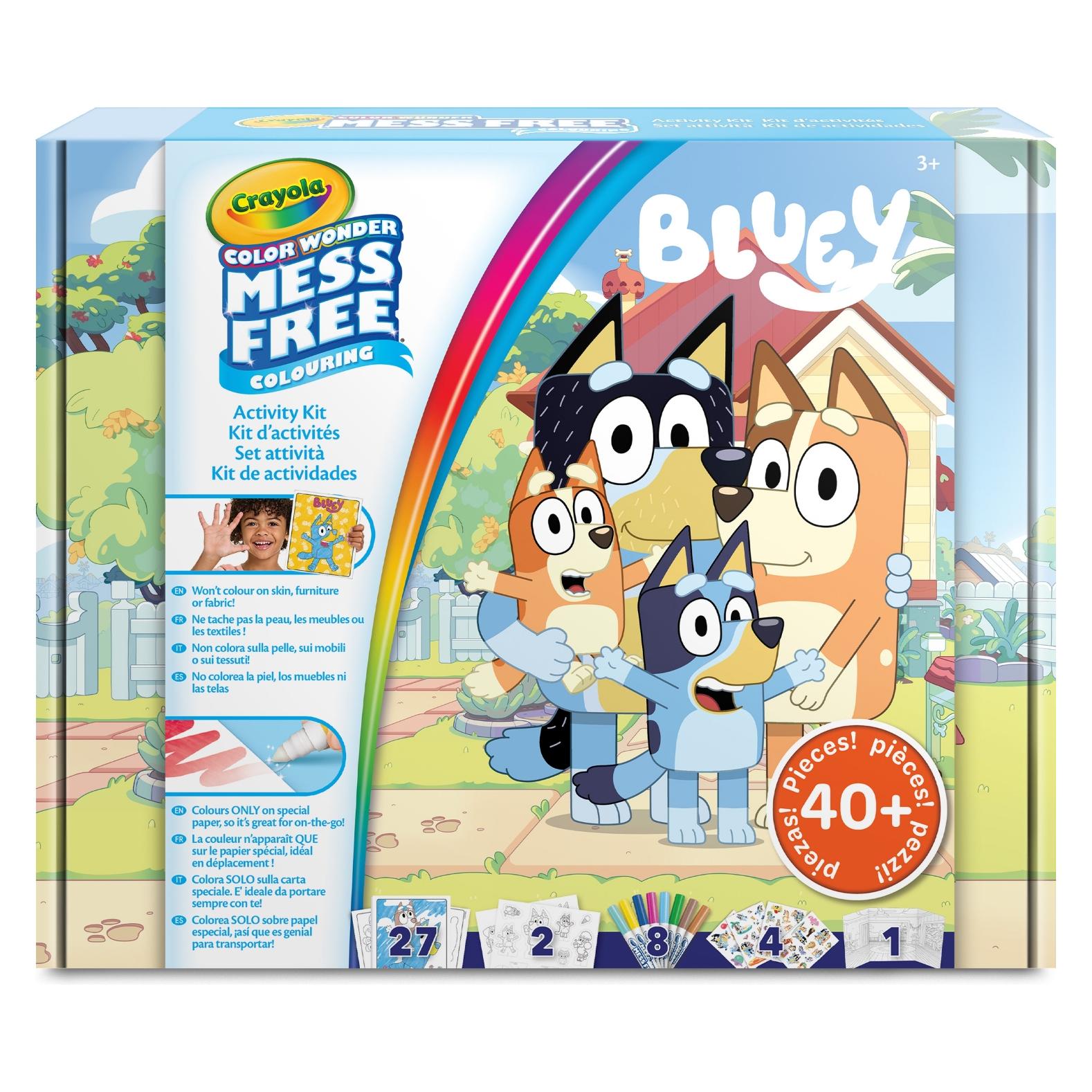 Crayola Color Wonder Activity Kit Bluey | Mess Free Colouring Fun | includes 40+ Pieces | Ages 3+ (358-757171)