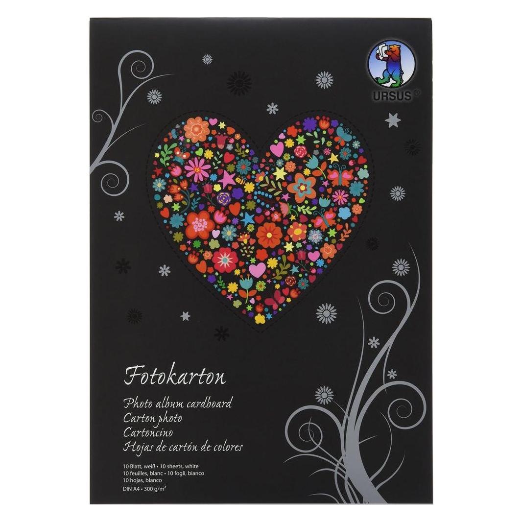 Ursus Fotokarton-Block A4 3704601SE 300g, weiss 10 Blatt (300 g/m², 1x) (3704601SE)