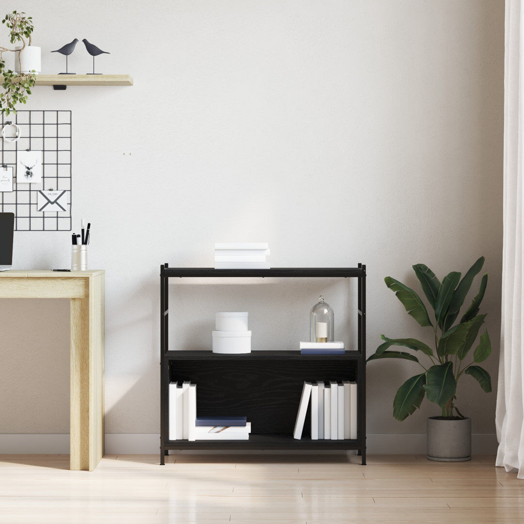 Borough Wharf Bookshelf Engineered Wood, Metal Medium Bookshelves Old Wood 78.5 cm