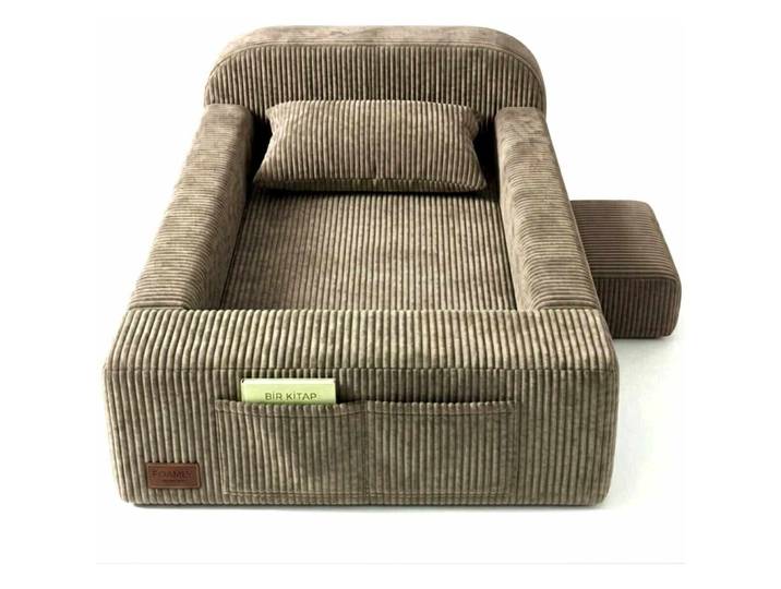 Bettsofa Luvia Nerz Leinenstoff B 118 T 178 cm - Bettsofa