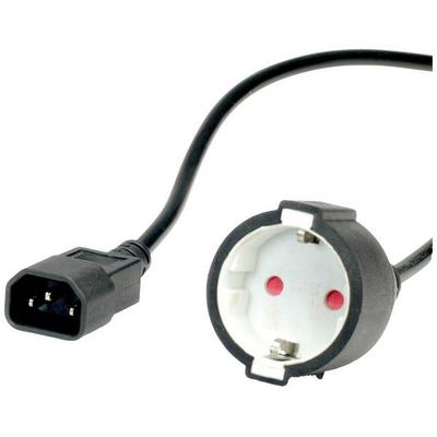 Value 19.99.1117 Kaltgeräte Adapterkabel Schwarz 0.30m