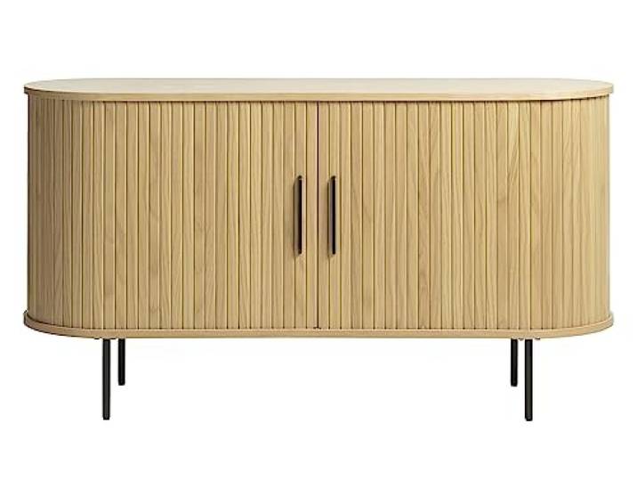 möbelando Sideboard >Nerja< in Eiche furniert - 140x76x45 (BxHxT)