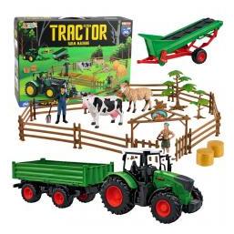 Lean Toys Landwirtschaftliches Set + Traktor mit Anhänger 45-teilig. (68719595)