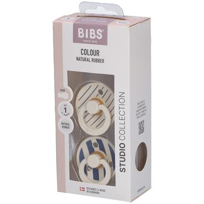 Bibs 1 - Studio Duo Pin Steel Blue St Schnullerkette