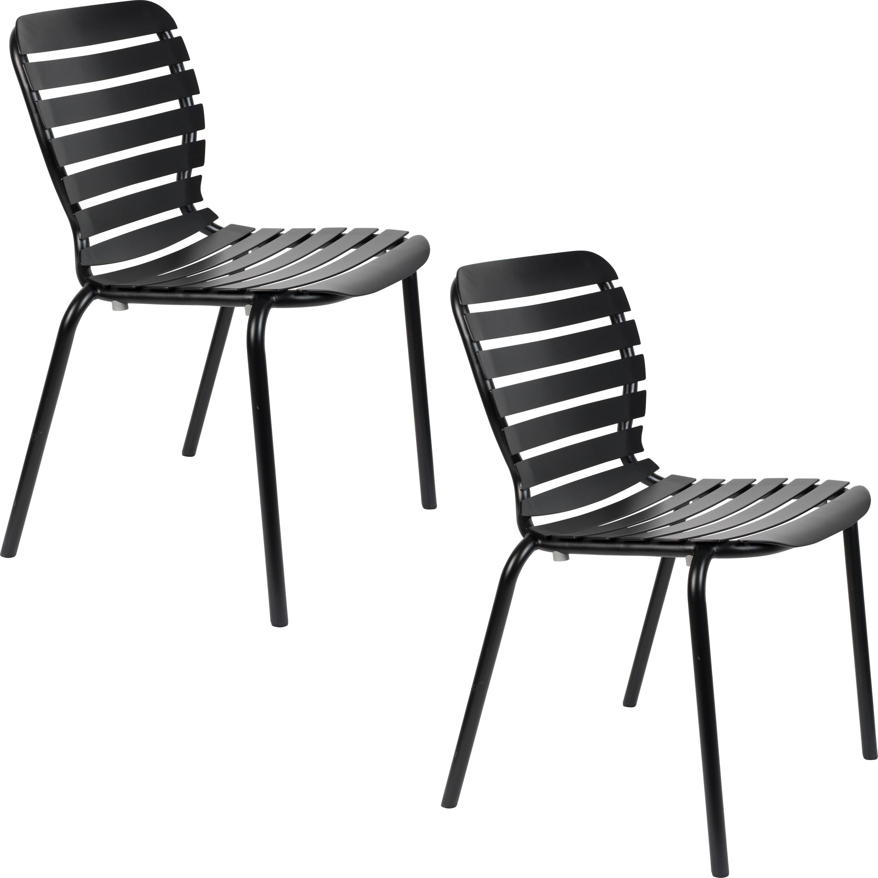 Zuiver Vondel Gartenstuhl Schwarz - 2 er Set