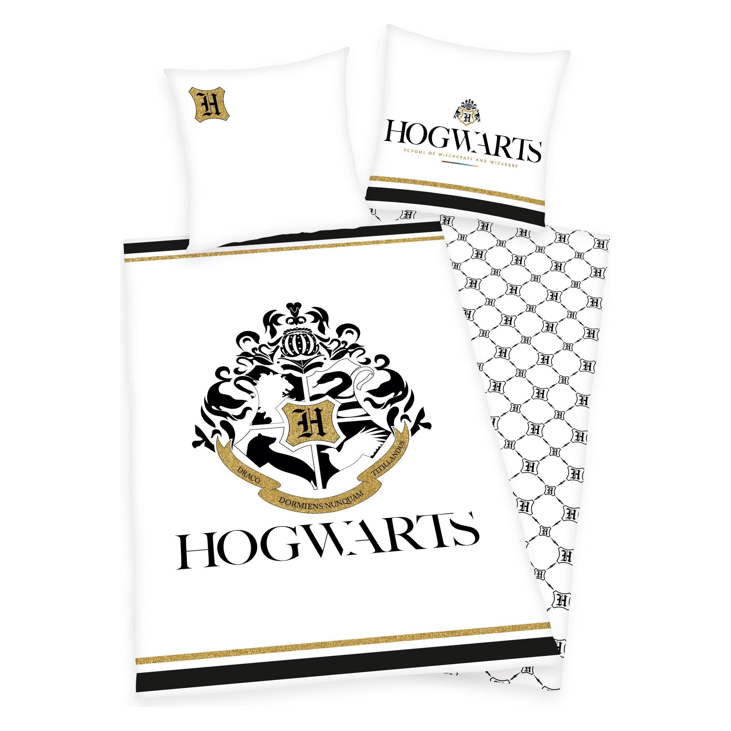 Herding Harry Potter Hogwarts Bettwäsche mit Golddruck (140 x 200 cm, 70 x 90 cm) (B08DKGCFYP)