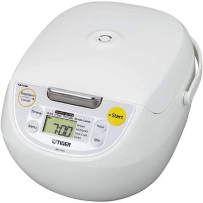 Tiger JBV-S18U White 10-Cup Microcomputer 4-In-1 Rice Cooker