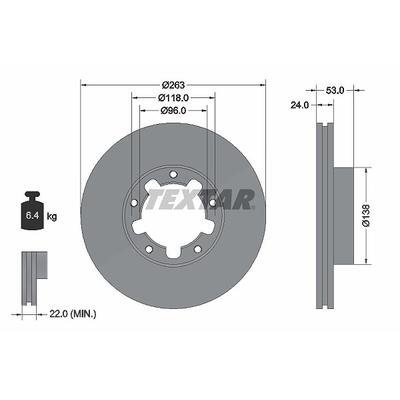 Textar Bremsscheibe [Hersteller-Nr. 92174603] für Nissan
