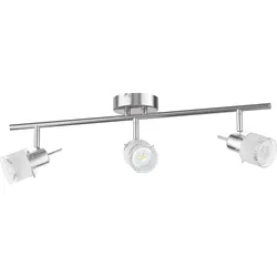 ledscom.de Deckenleuchte MIRAS, dreiflammig, inkl. 3x LED GU10 Lampen (warmweiß, 16,2W, je 510lm, 45°)