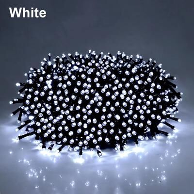 Inspired Finds 110 V 220 V Decorative LED String Fairy Lights 164 Ft 328 Ft Outdoor Holiday Garland white 164.04ft + 500 Leds