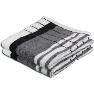 Gözze Handtuch Strandtuch Berlin Streifen, anthrazit-schwarz, mit Bordüre, aus 100% Baumwolle, 470 g/m², 50 x 100cm, 2 Stück