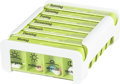 WEPA Apothekenbedarf GmbH & Co KG ANABOX Compact 7 Tage Wochendosierer grün/weiß 1 St 14165756