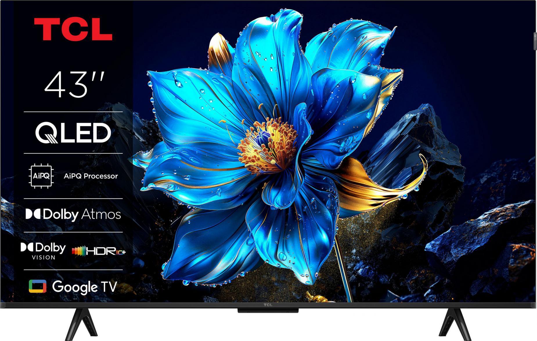 TCL 43P71K, 109,2 cm (43"), 3840 x 2160 Pixel, QLED, Smart-TV, WLAN, Aluminium