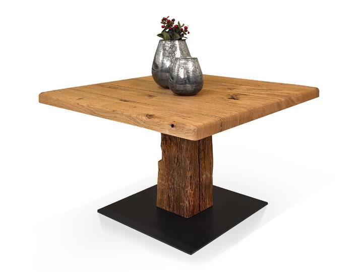 GALINO Couchtisch Alteiche geölt 80x80 cm