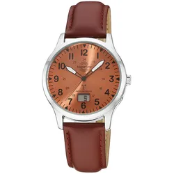 Master Time MTGA-10959-82L Herrenuhr Funk Super Power Aviation Braun