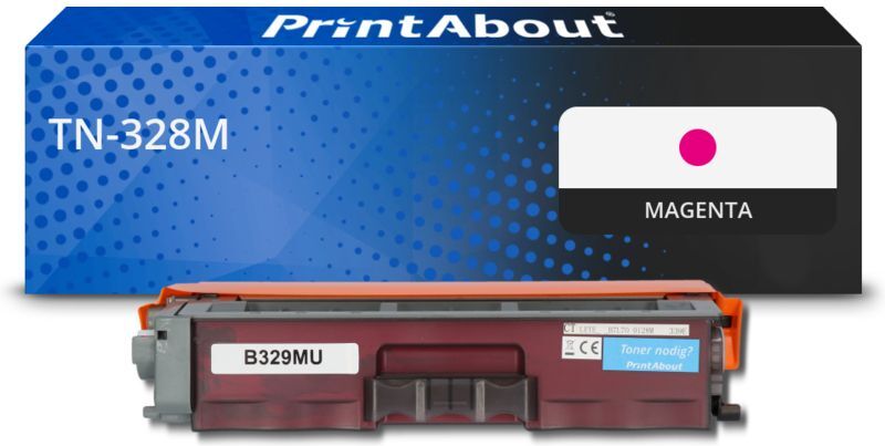 PrintAbout Toner kompatibel mit Brother TN-328M - Magenta - Extra hohe Kapazität