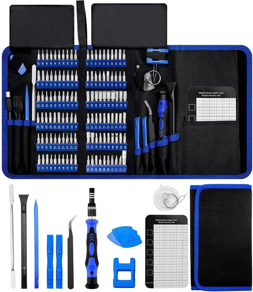 PromoHome Precisie gereedschapset met 140 onderdelen, magnetische schroevendraaierset voor elektronische reparatie