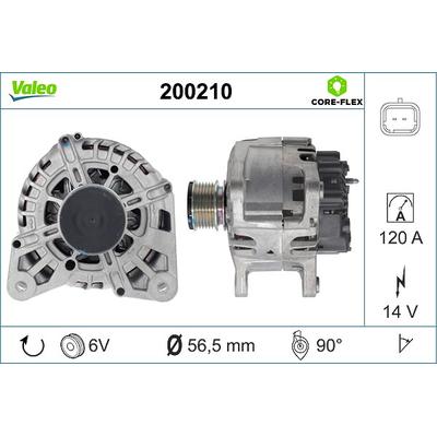 Valeo Generator [Hersteller-Nr. 200210] für Renault, Dacia