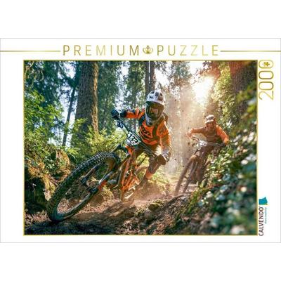 CALVENDO Puzzle Wenn der Wald zur Rennstrecke wird | 2000 Teile Lege-Größe 90x67cm Foto-Puzzle für glückliche Stunden