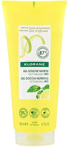 Klorane Gel Doccia Nutritivo ed Energizzante Al Burro Di Cupuacu BIO Profumazione Zest D'Agrumi 200 ml