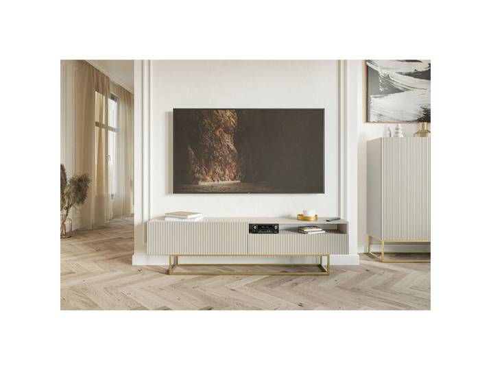 TV-Schrank Veldio mit gefräster Front und Nische, 175 cm,