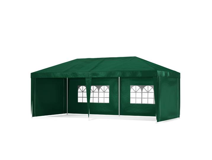Pavillon LINU 6 x 3 m grün inkl. 6 Seitenwände