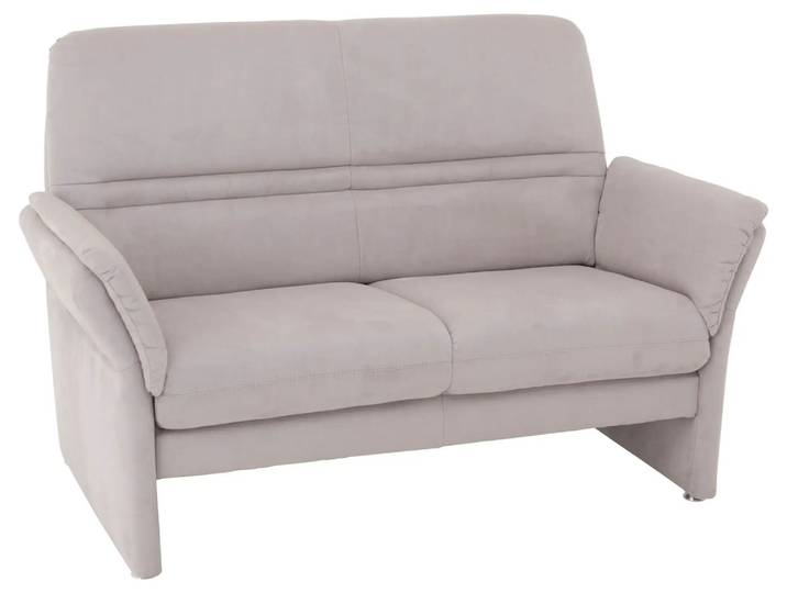 2er Sofa Damaris, Stoff Hellgrau, Metallfuss, b 212 cm