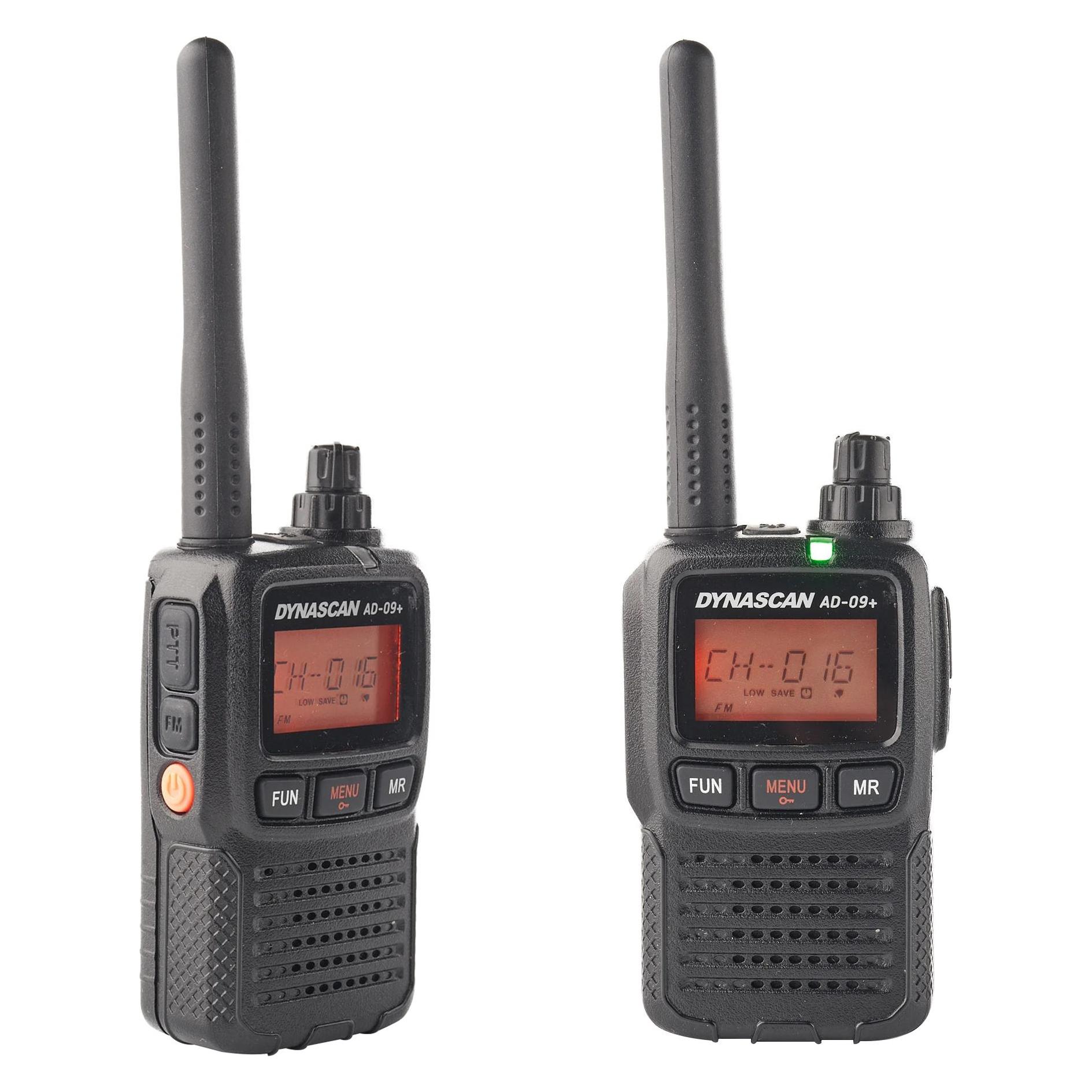 Dynascan Tragbares Radio PMR PNI AD-09+, 446 MHz, 0,5 W, 16 CH, Set mit 2 BC (3 km) (43699338)