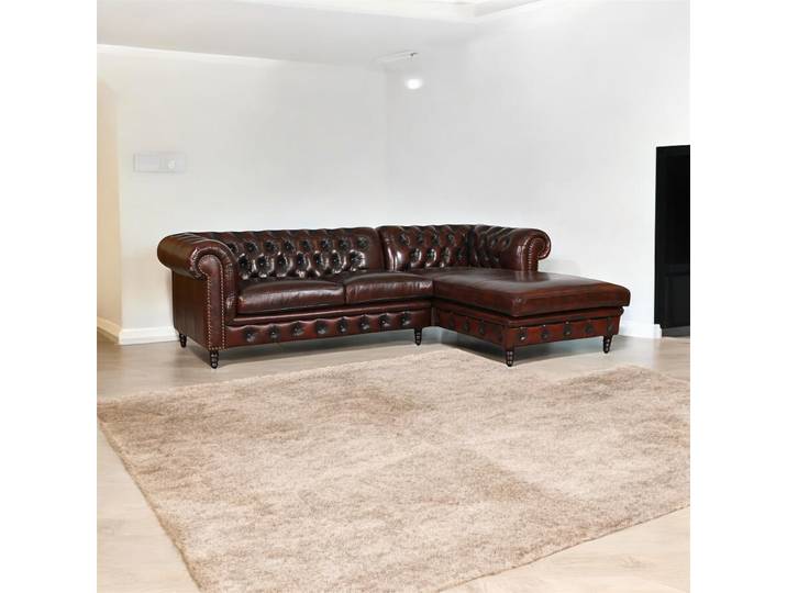 Luxus Chesterfield Ecksofa Hampshire Deluxe Leder Eckcouch Sonderpreis