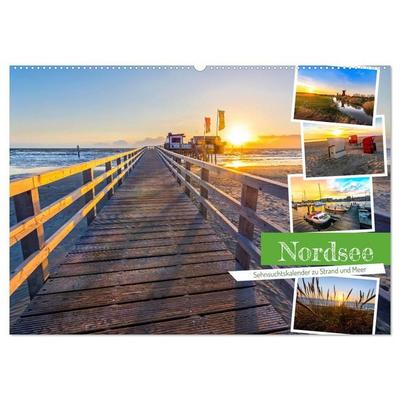 Nordsee - Sehnsuchtskalender zu Strand und Meer (Wandkalender 2027 DIN A2 quer), CALVENDO Monatskalender