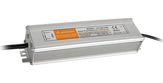 Lyslight Transformator 40W - 24V - Waterdicht - Grijs