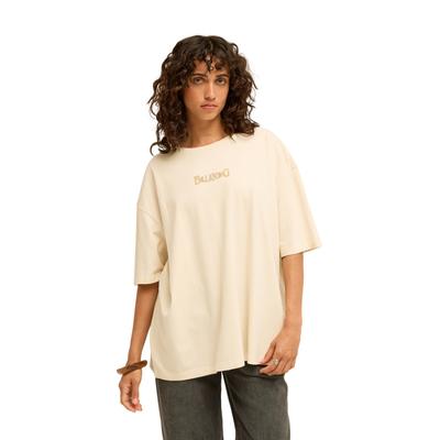 Oversize-Shirt BILLABONG "Chasing Horizons", Damen, Gr. M, beige (weiß cap), Obermaterial: 100% Baumwolle., Shirts