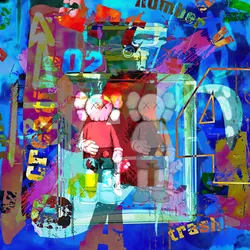 Acrylglasbild GRAFFITI (BHT 50x50x5 cm) - BHT 50x50x5 cm