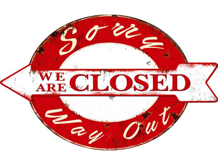 Plaque Murale ''Closed''