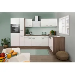 Eckküche Oliver mit Geräten ca. 310x172 cm Weiß