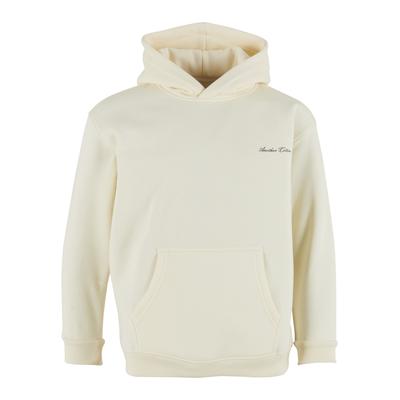 Kapuzensweatshirt ANOTHER COTTON LAB "Another Cotton Lab Another Cotton Lab Deuce Kids Hoodie", Mädchen, Gr. 152/164, beige (sanftes weiß), 60% Baumwolle, 40% Polyester, bedruckt, Rundhals, Sweatshirts