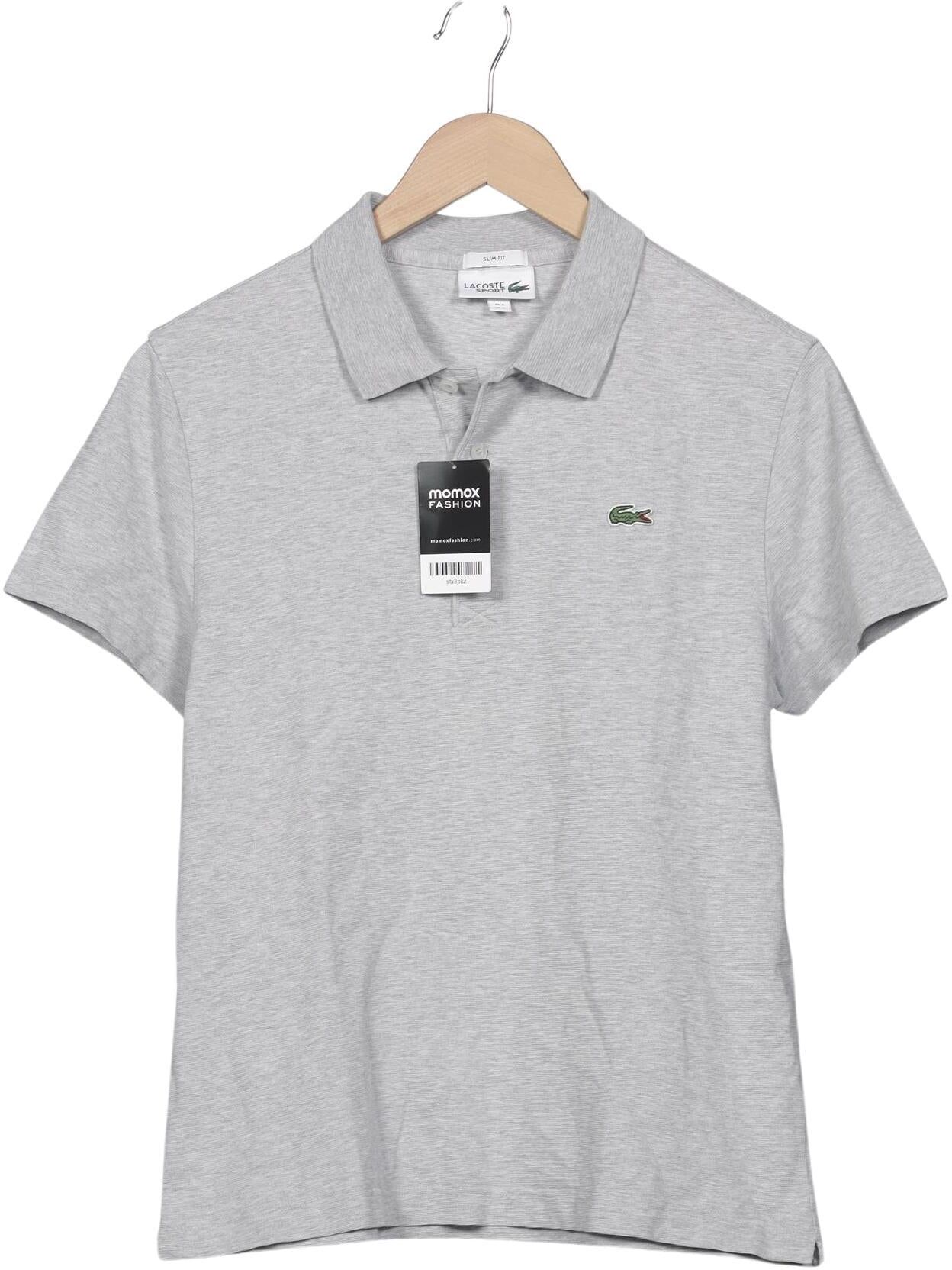 Lacoste Sport Herren Poloshirt, Grau, Gr. M, Baumwolle - Second Hand