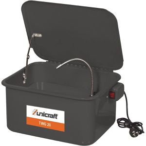 Unicraft Teilewaschgerät TWG 20, für Lösemittel, 20 Liter Kabinenvolumen, Pumpe mit 3,3 l/min