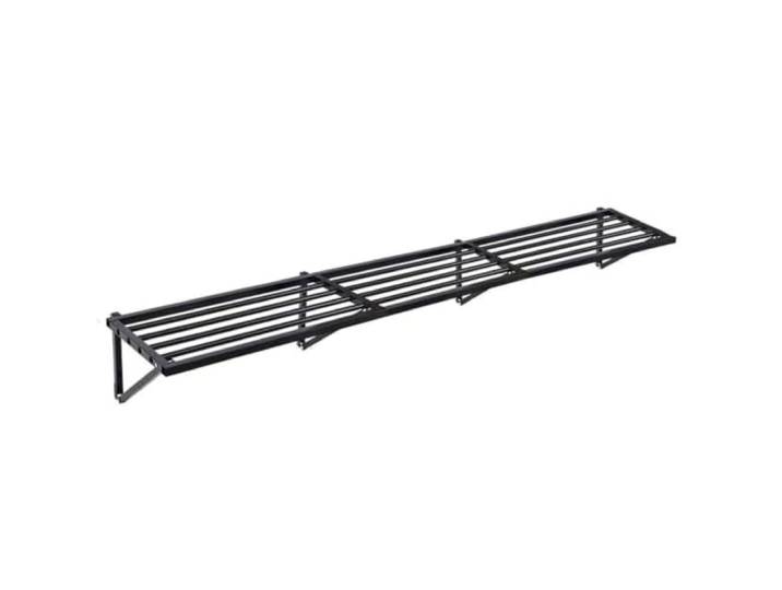 Schwerlast-Metallregal für Garagen, schwebende und wandmontierte Regale, robuste Aufbewahrung, ideal zum Organisieren von Werkzeugen und Organisation des Platzes (Schwarz, 190 x 40 cm)