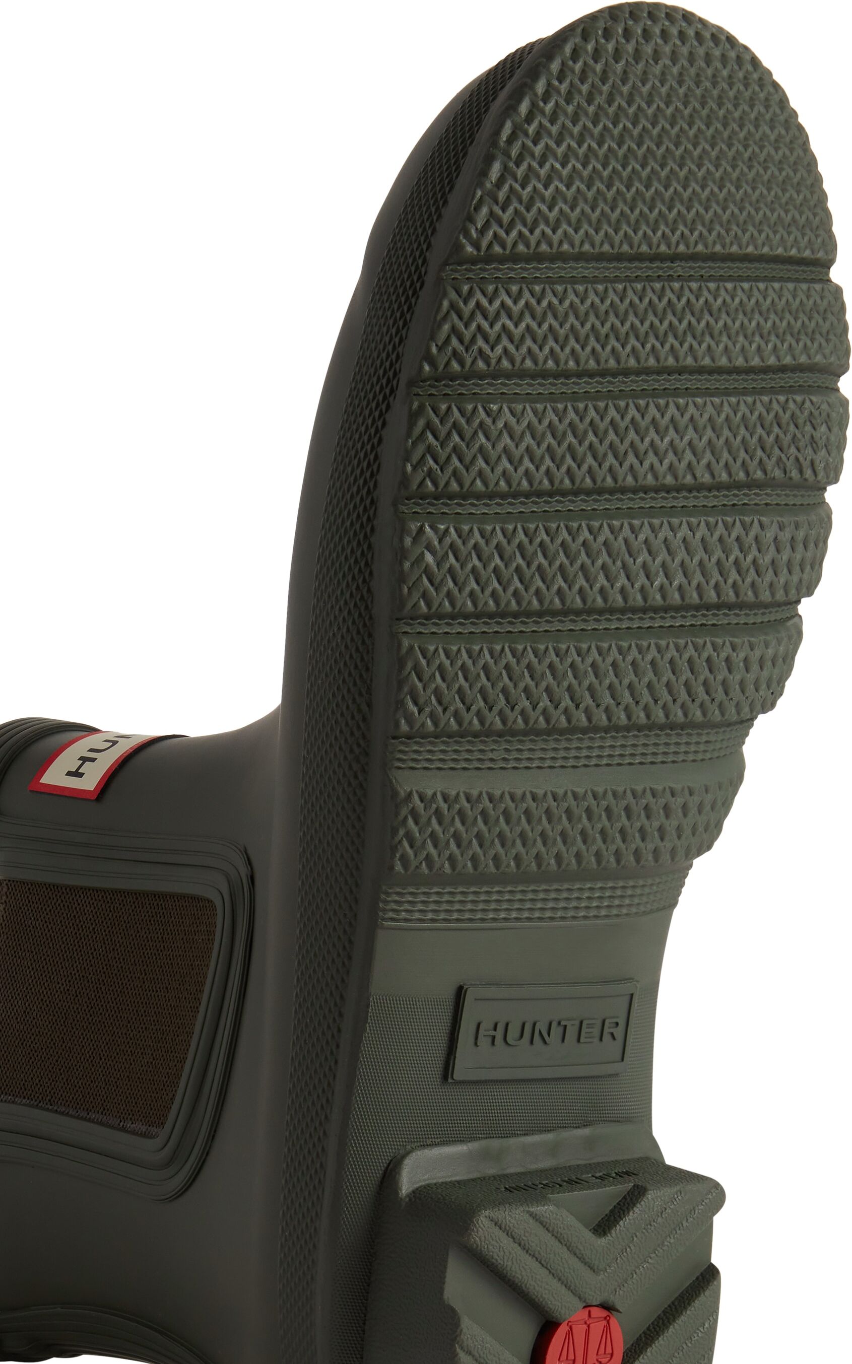 Gummistiefel HUNTER "ORIGINAL CHELSEA BOOT", Damen, Gr. 36, Synthetik, grün (schwarz olive), Schuhe Gummistiefel, wasserdicht schwarz olive 36, Synthetik