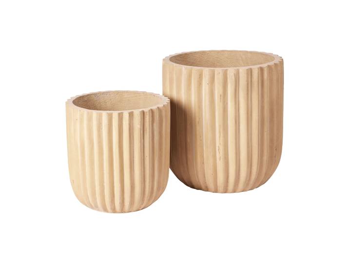 Broste Copenhagen Pot Fiber Lot de 2 Antique beige
