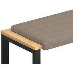 vidaXL Bankkissen Mikrofaser Taupe Tiefe 35 cm