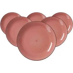 SPEISETELLER Happy rot ø 27 cm 6er Set