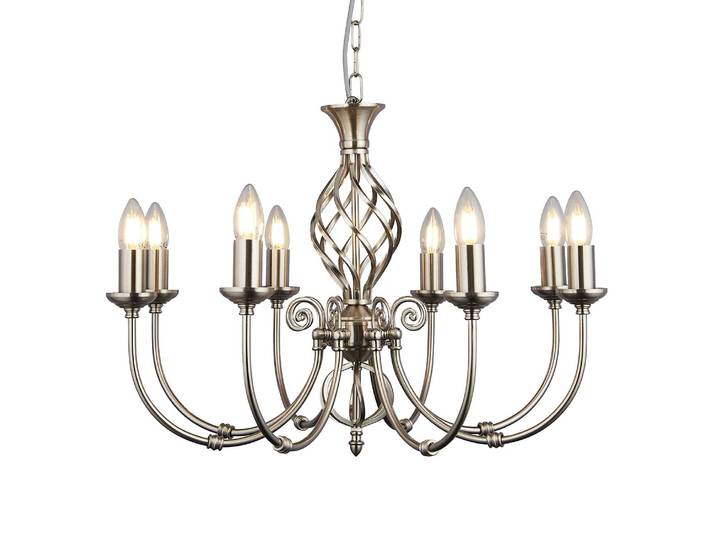 Lustre Zanzibar 62 x 44 x 62cm Argenté Acier argenté E14