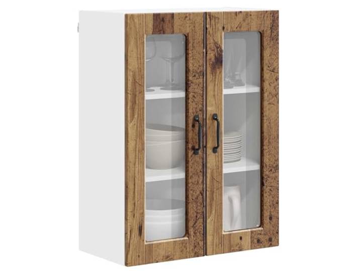 KTHLBRH Küchenschrank aus Holz 60 x 31 x 80 cm Wandmontage, 3 Einlegeböden, 2 Türen, mehrschichtiges Holz, einfache Reinigung