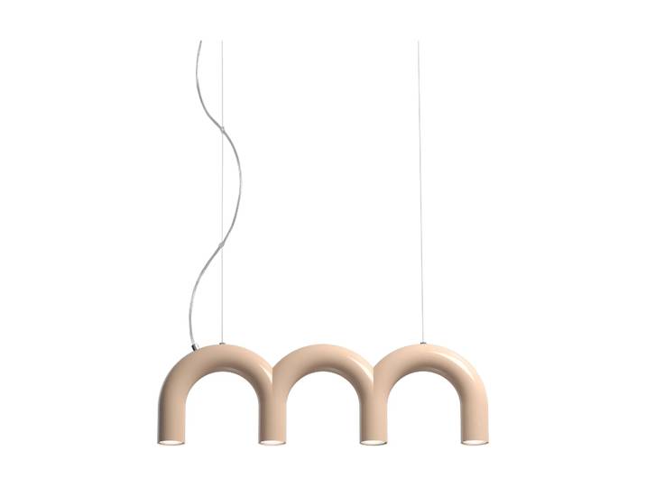 Oblure Arch Triplett-Pendelleuchte Nude, 65,6 cm