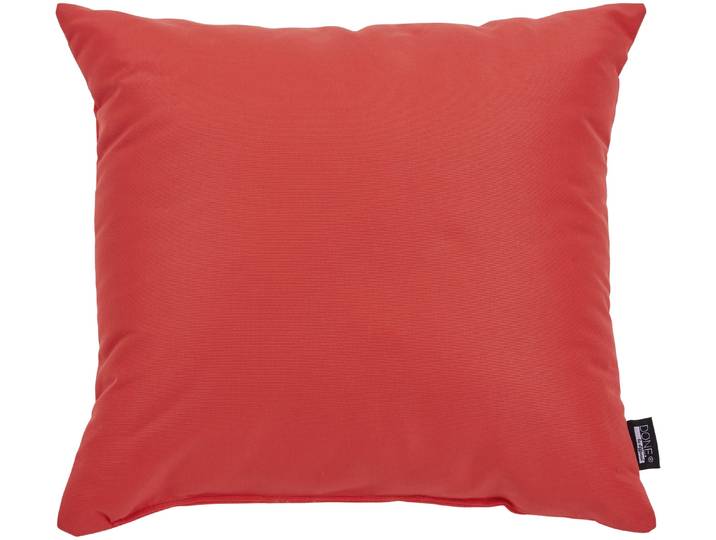 Dekokissen DONE. Outside , rot, B:45cm H:10cm L:45cm, Obermaterial: 100% Polypropylen, Dekokissen_Sitzkissen_Kissenhüllen, Dekokissen, Wetterfestes, einfarbiges Outside Kissen inklusive Füllung