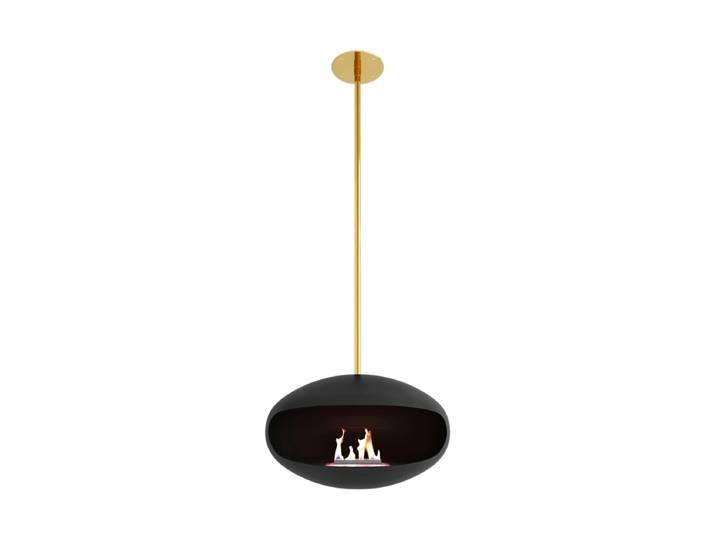 Design Bioethanol Kamin „Cocoon Aeris“ - Schwarz/Messing Schwarz, Messing Cocoon Fires
